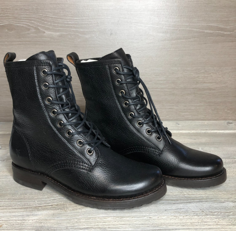 Frye Veronica Combat Boot Black Women's Size 7 NIB